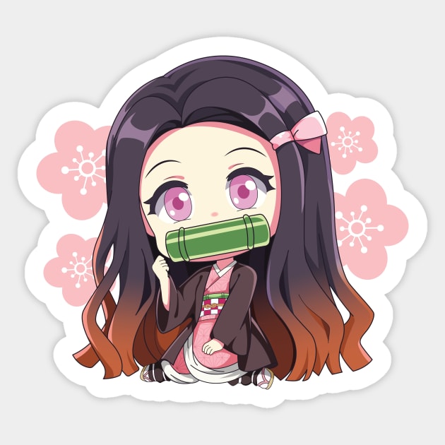 Chibi Nezuko Sticker by AnimeTee